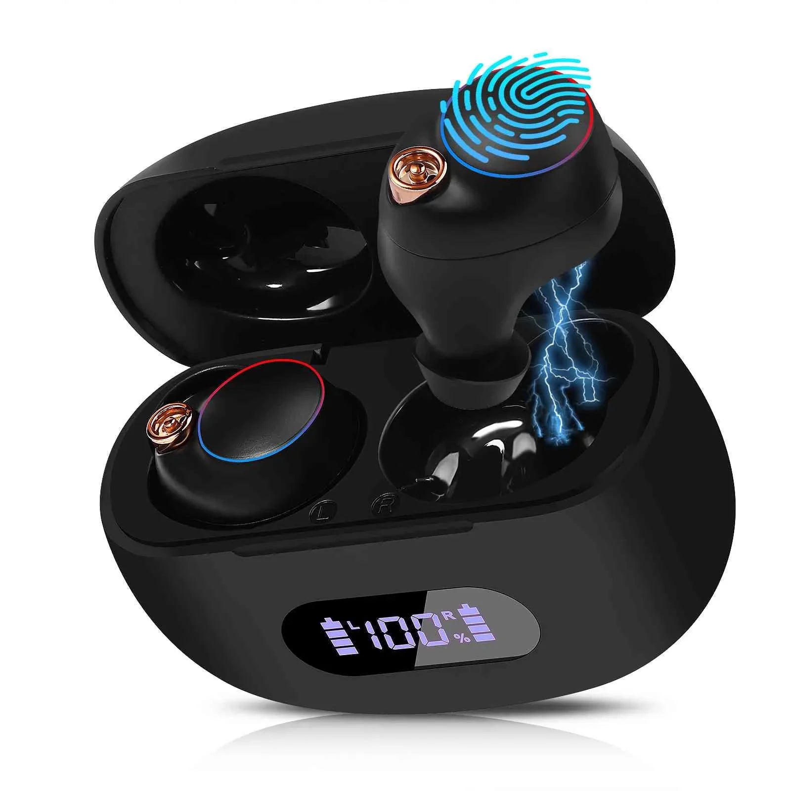 '+ Wireless Pro Black, 5.2 Charging Earbuds Case, with Compatible Balanced, Bluetooth Dual Connection, K12 Connect, Bass Resistance, Bluetooth Boost True UrbanX IPX5 liquid