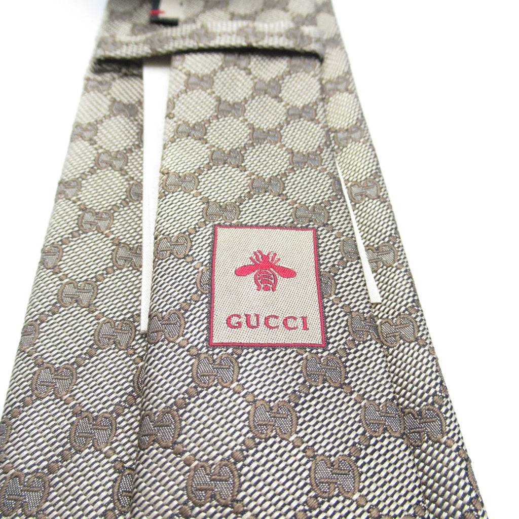 tie Beige silk (New) Pre-Owned