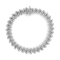 Miracle I3 7.25" Cttw Diamond - Link clarity) Set 2.00 .925 color, Sterling Silver Bracelet Wreath (I-J Laurel