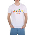 Print Swim T-Shirt, White Logo dimension Moschino Large Cotton