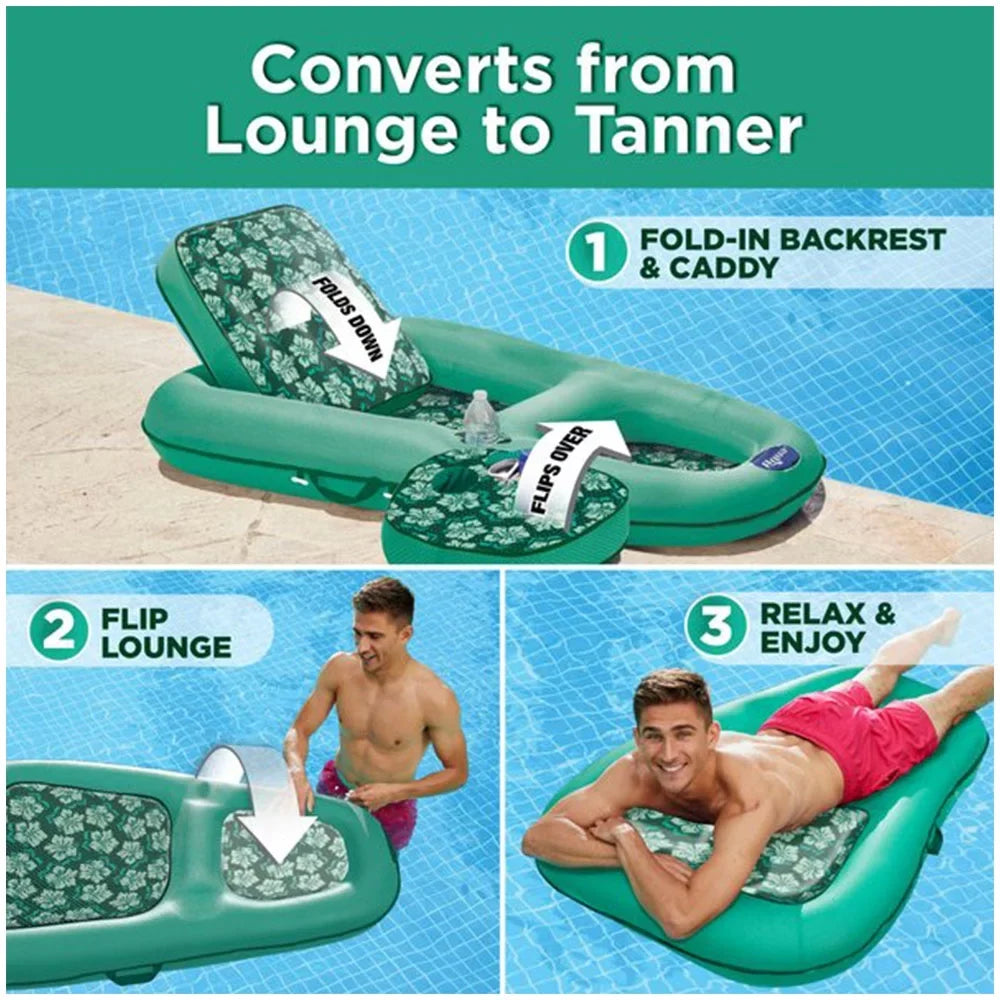 Campania Leisure Gravity 2in1 Aqua Float Lounger, Pool Floral Zero &