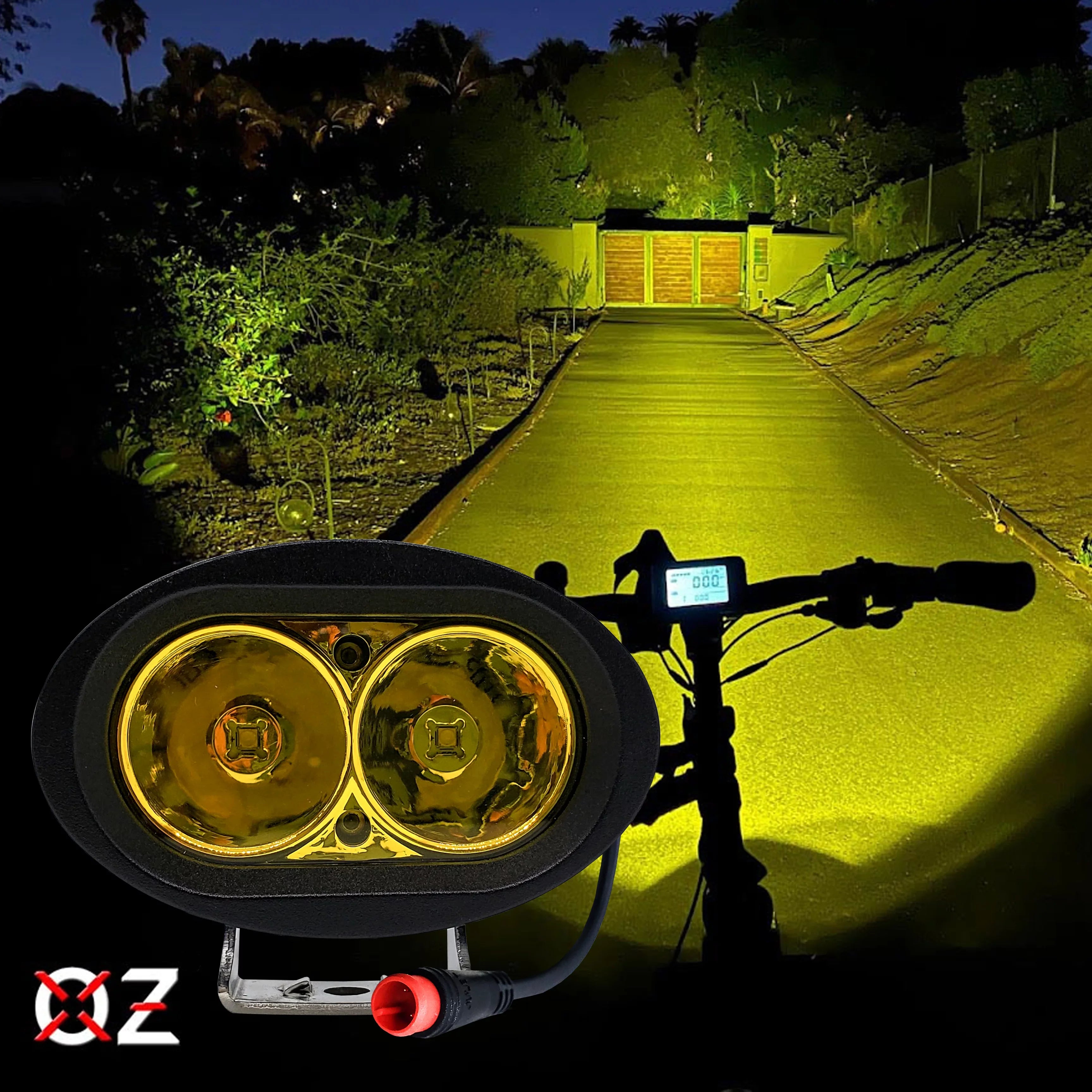 RadRunner E-bike Bikes Yellow Rad RadMini Output OZ-USA Vamoose Power Neon High Headlight RadRover RadExpand Compatible LED with Mammoth