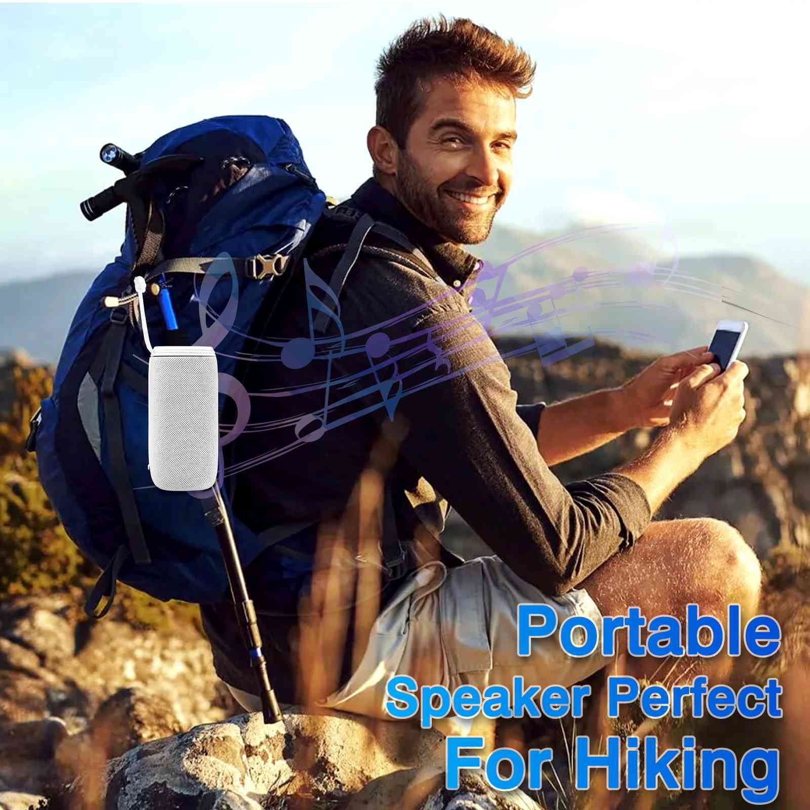 Pairing, - Portable Series Wireless 360° Scorpio Sound Q51 BT5.3, True UrbanX LG Punchy Speakers Bluetooth Bass, Speaker for Surround Speaker, Waterproof with White IPX5 HD