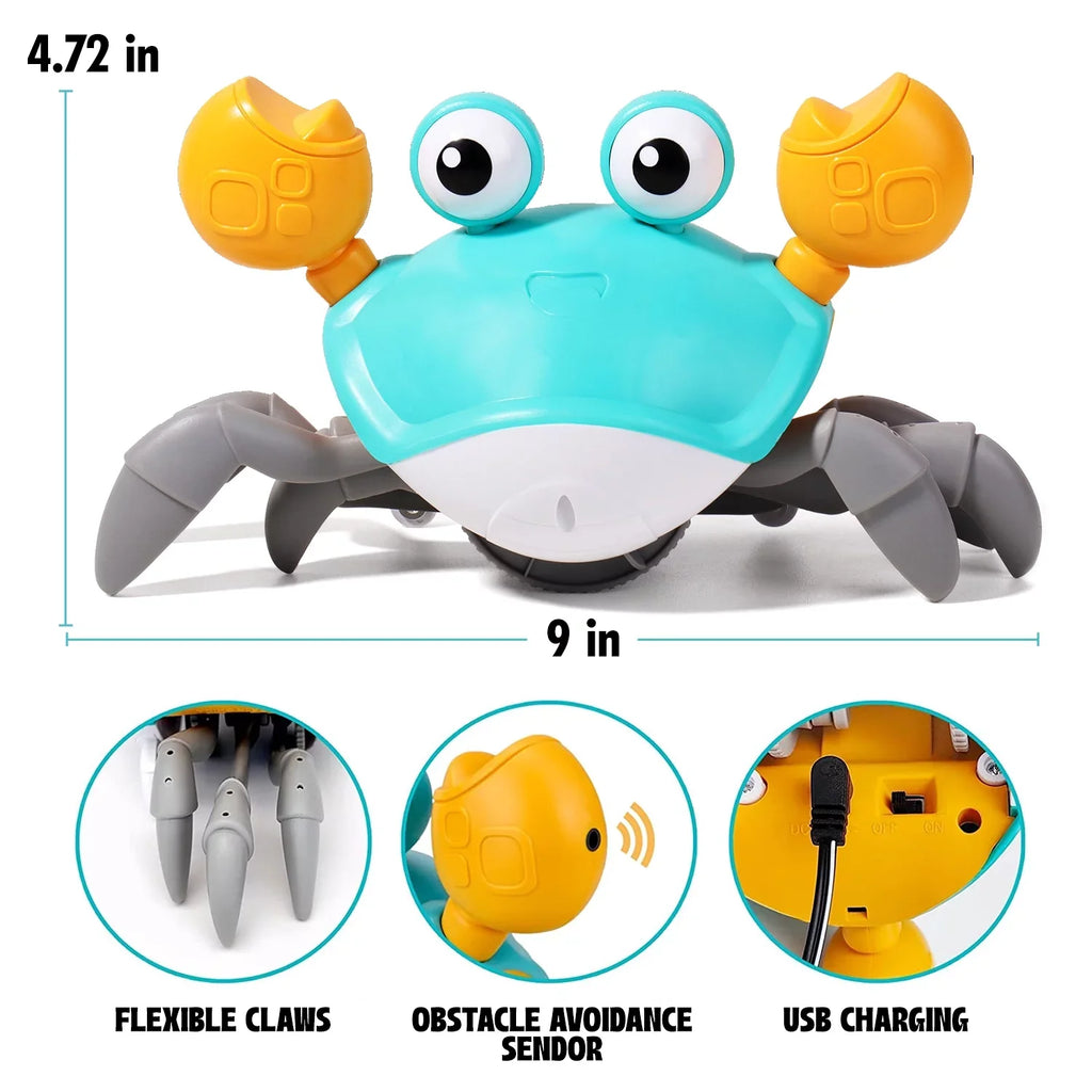 Sensory Gift Multicolor And Months 6-12 Christmas Crab Kids and And Time 0-6 Birthday - Ideal Crawling Little Encourage Toddlers Crawl For And Learning Vesna Tummy Years