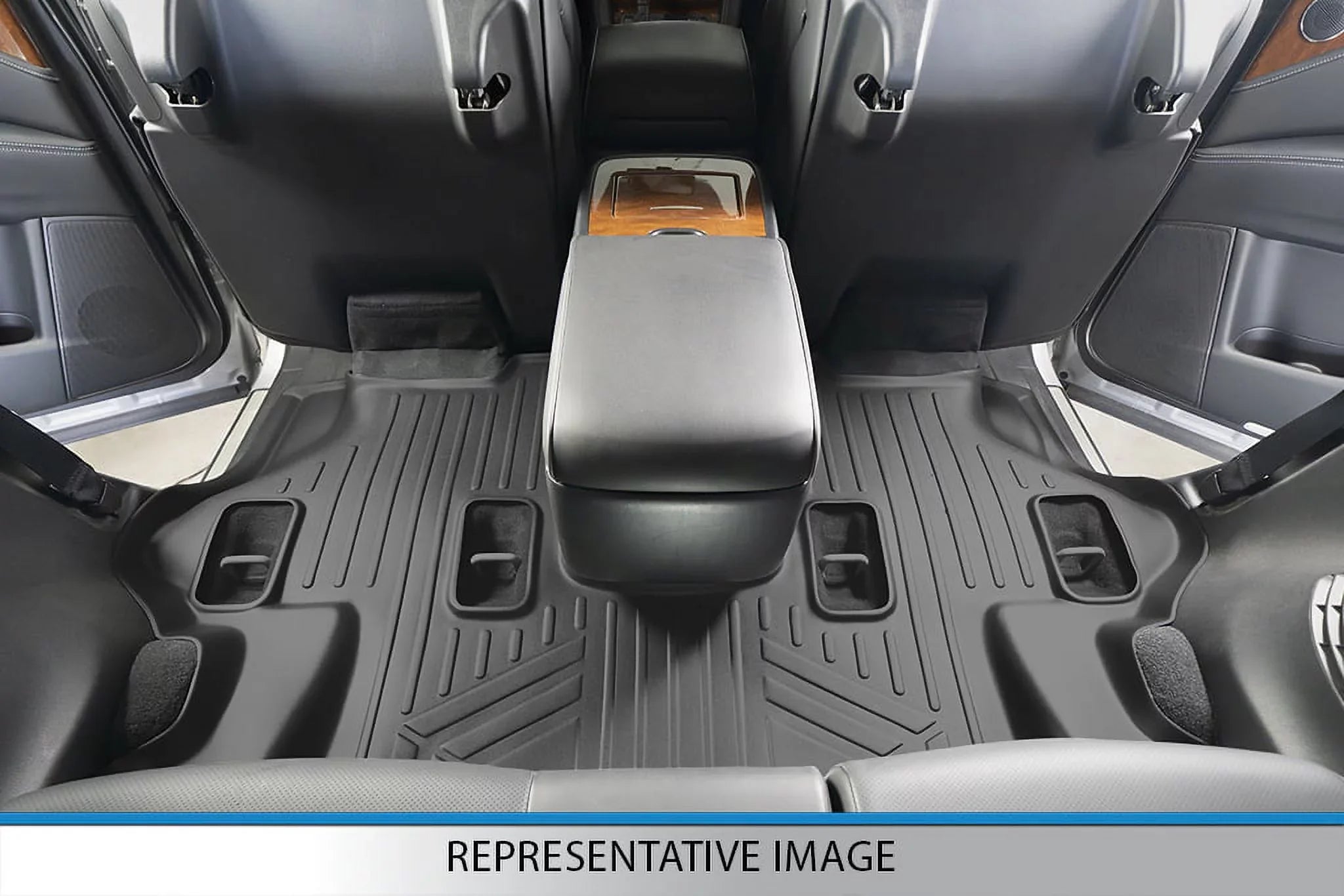 Expedition, Row Smartliner Set Cargo Liner without for 2011-2017 & Floor Mats Bucket SA0183-B0303-C0186-E0185 Black Console 2nd Seats with