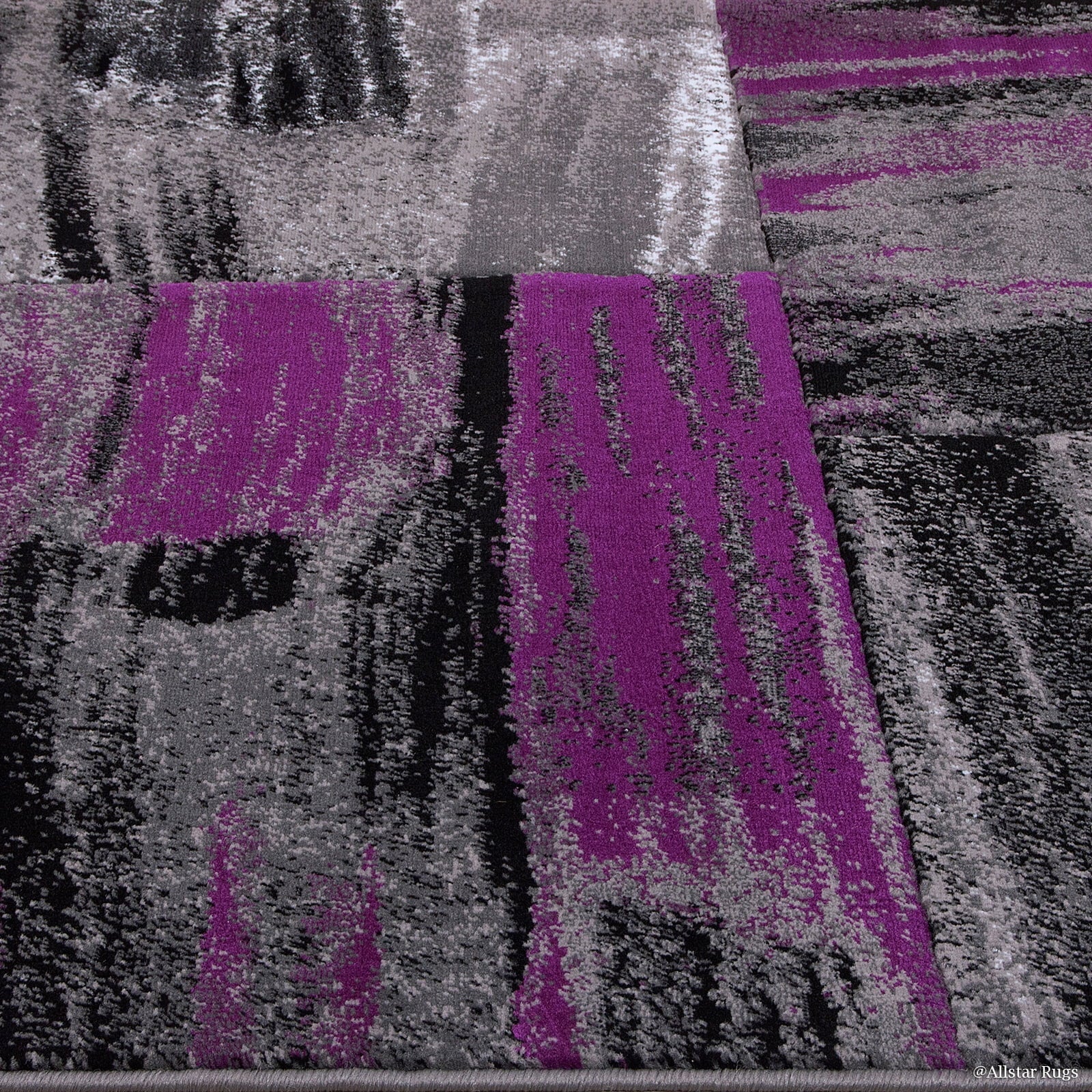 Allstar Drop-Stitch Rugs 11") (5' Rug Modern Weave Technique Contemporary 6' Purple x in Woven Purple