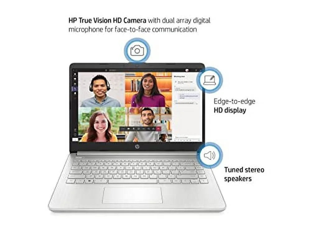 Webcam, HDMI, Xe Iris RAM, 14 Laptop, Intel Windows SSD, Display, 11 Silver 32GB 1TB 14" HP Graphics, Bluetooth, Processor, Newest i5 Home, Natural 1135G7 2023 Intel Core