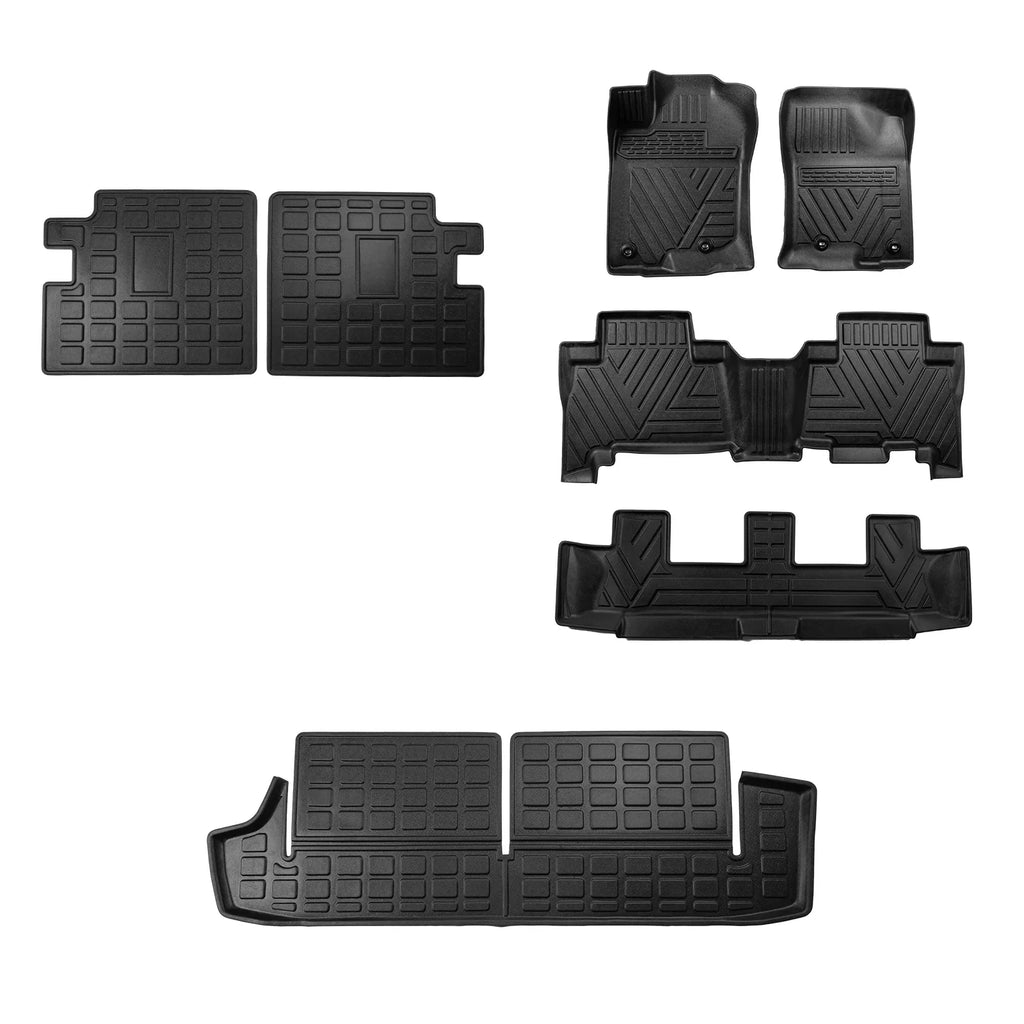 Row Mats+Trunk Trunk Liner Cargo Mats) 4Runner 7 Seats Backrest (3rd Toyota 2013-2023 Mat+Floor Fit Mat