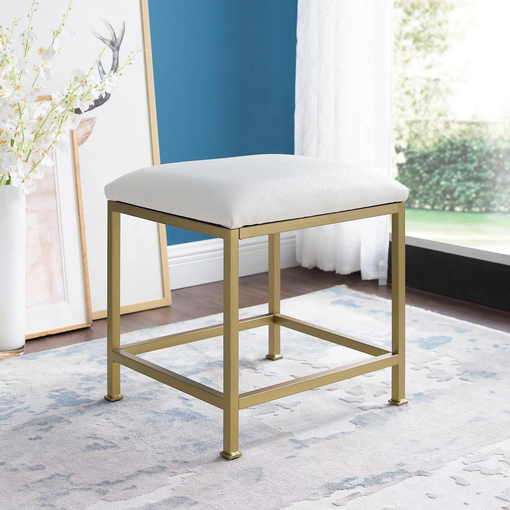 Soft Aimee Vanity Gold Stool