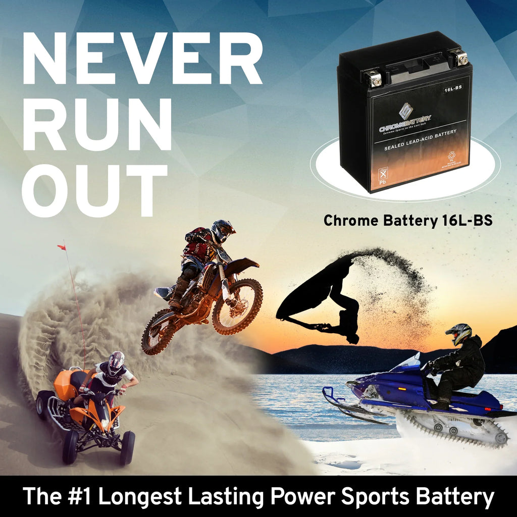 Xi Battery St (16L-BS CCA) Volt,14 Jh750 Kawasaki YTX16L-BS Ski Xir 230 Ah, for Chrome Battery 12 Jet 1995 Ss 750cc