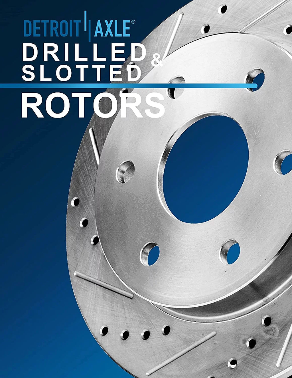 Slotted Ceramic 12'' Brake and Drilled 12.78'' Pads: Rear Rotors Detroit Sierra Astro Brakes Kit Brake Front Replacement Chevy - Silverado Tahoe Safari Axle Yukon 1500 for GMC Rotors Disc