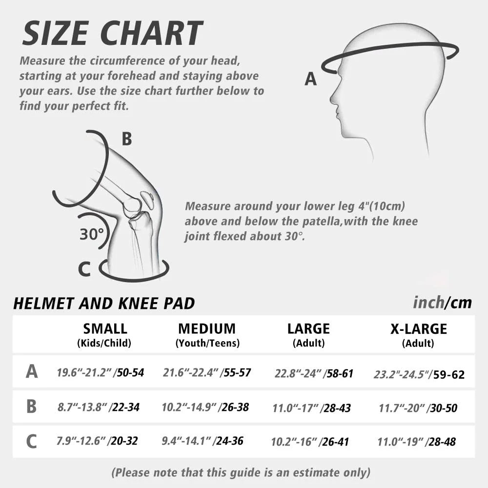 Adjustable Helmet Rollerblade Protective Guards Bike, Skating, Knee Wrist Skateboard, Elbow Set Kids for Spofine for Helmet, Bike Toddler Pads Pads Kids Adult, Kids Gear Cycling, Roller Youth Scooter,