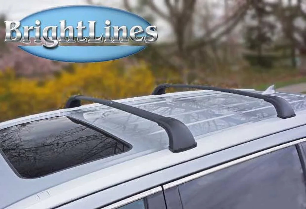 Rack SE Set Highlander XLE a Black Crossbars 2014-2019, Roof Toyota Cargo Aluminum Rack Limited 2pcs, Limited Platinum Replacement BRIGHTLINES of Top For
