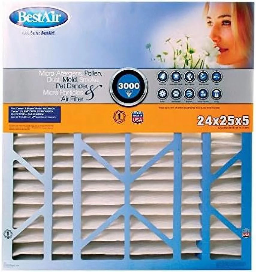 25 Filter CB2425-13R x of 5 in.- 24 2 B K x Pack Air