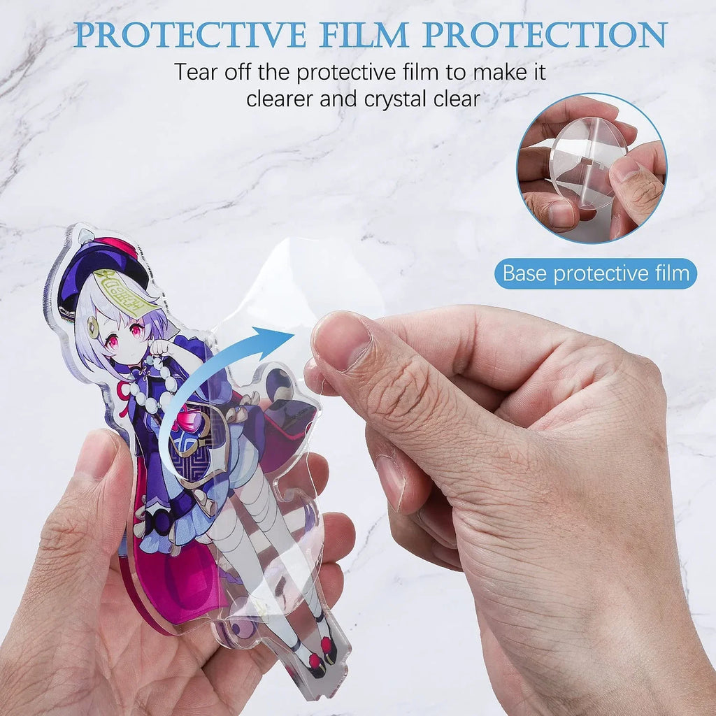 Stand Figure,Colorful Genshin Collection Impact Exquisite for Fans' Characters (Mona) Design Character Acrylic Game and