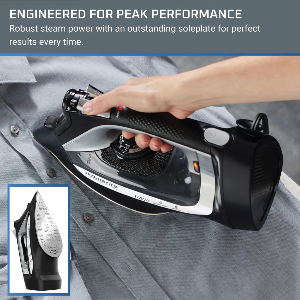 Black Rowenta Cordreel Accessteam Iron,
