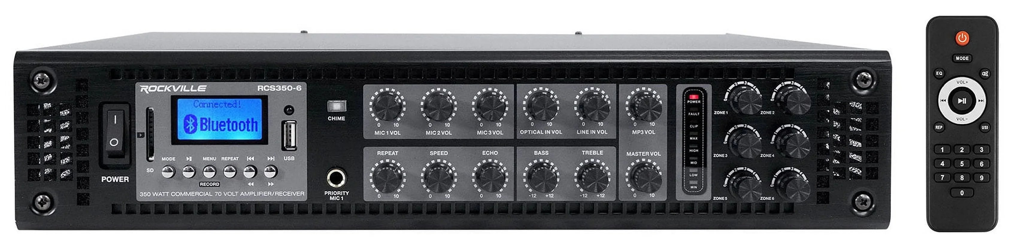 COL800-BK 70V Mount (4) JBL Commercial Wall Black 32" Array Column Speakers+Amp