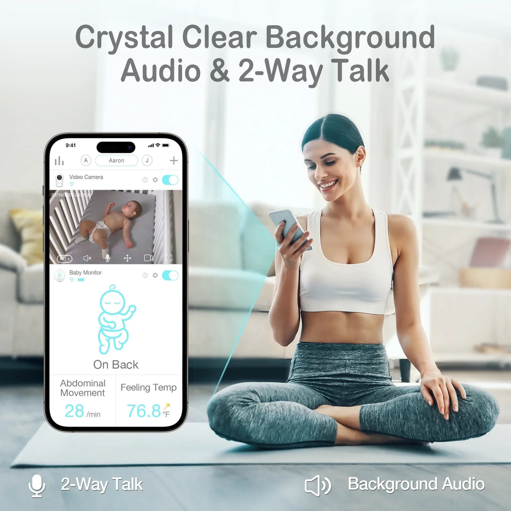 Pan-Tilt-Zoom, Background with Smart 2-Way Video Zone Activity Crying 2K Sense-U Vision, Talk, Sound/Motion Fee, Eligible) No Detection, Night Monitor(FSA&HSA Audio, Person/Baby Monthly Baby