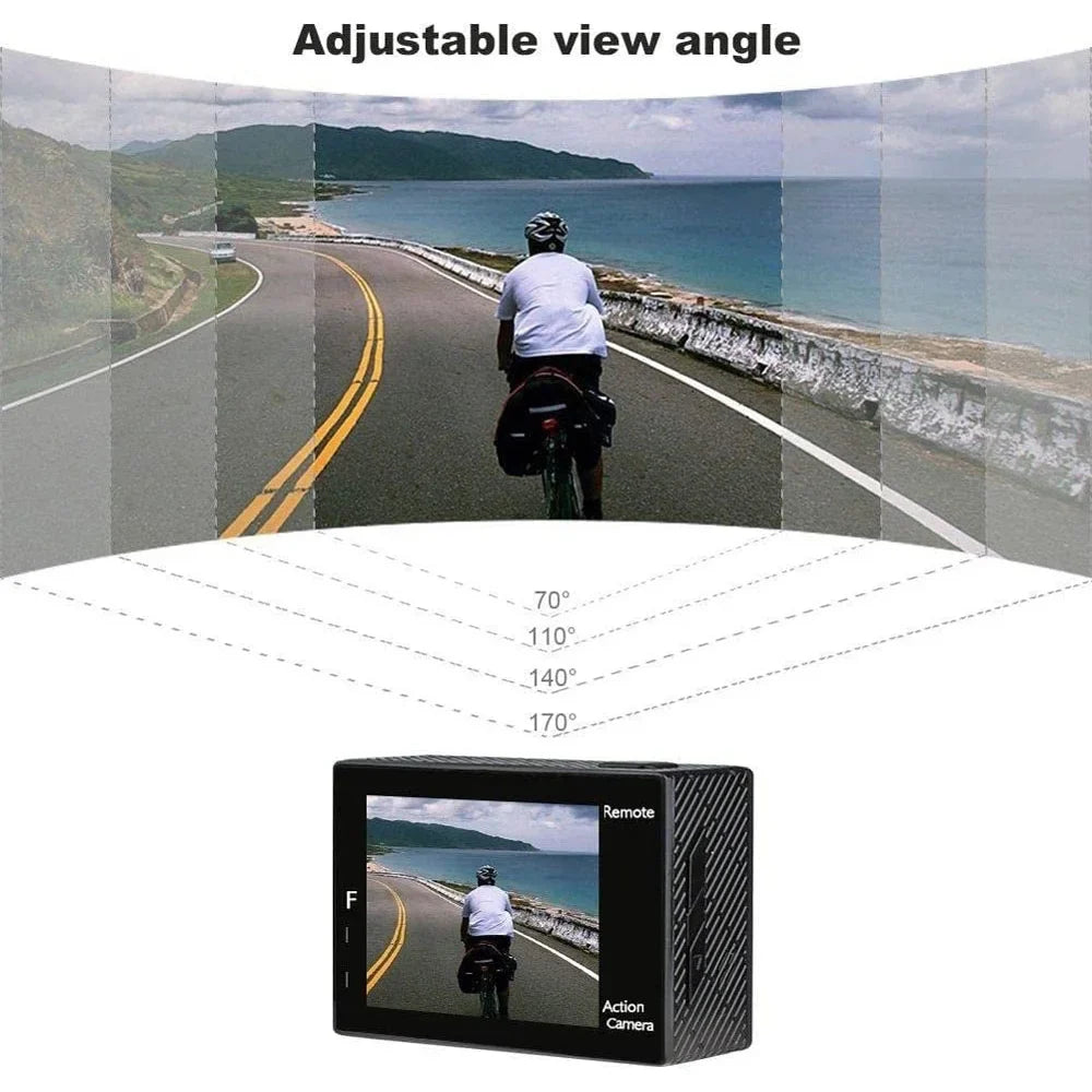 '- Akaso with V50 4K/30fps Wi-Fi Action 20 Box) MP Camera-Native (Open