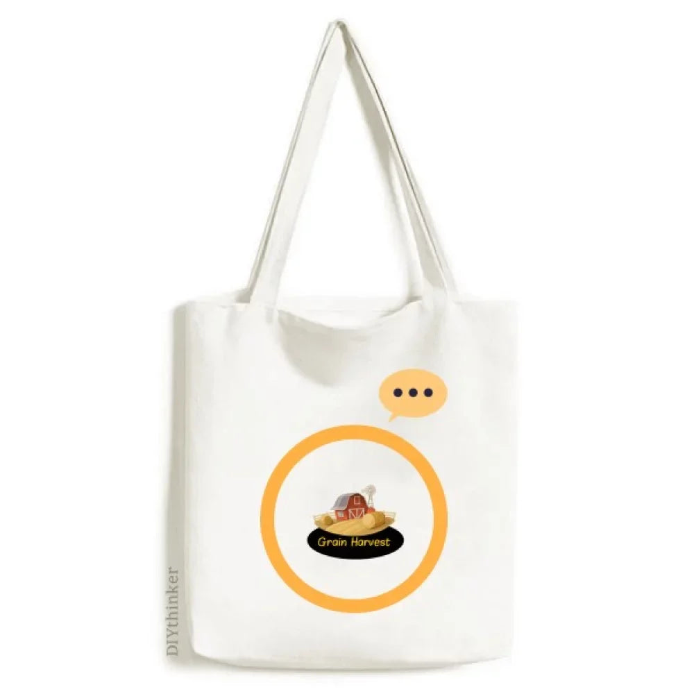 Canvas Food Joy Expression Harvest Bag Midsummer Shoulder Sack Tote