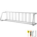 Single-Side All-Steel Rack, BENTISM Stand Bike Streets Length Floor Storage Rack, 111" Bike Yards Garages 9 Holders Grid for