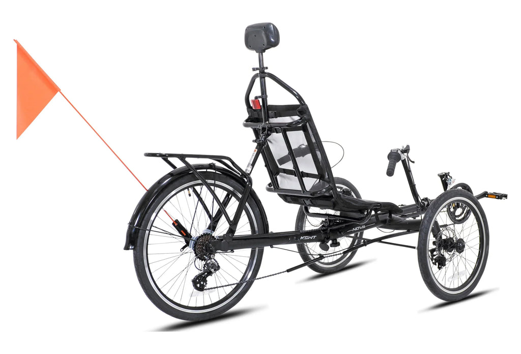 Recumbent Unisex 24-inch Bike, Black Nova