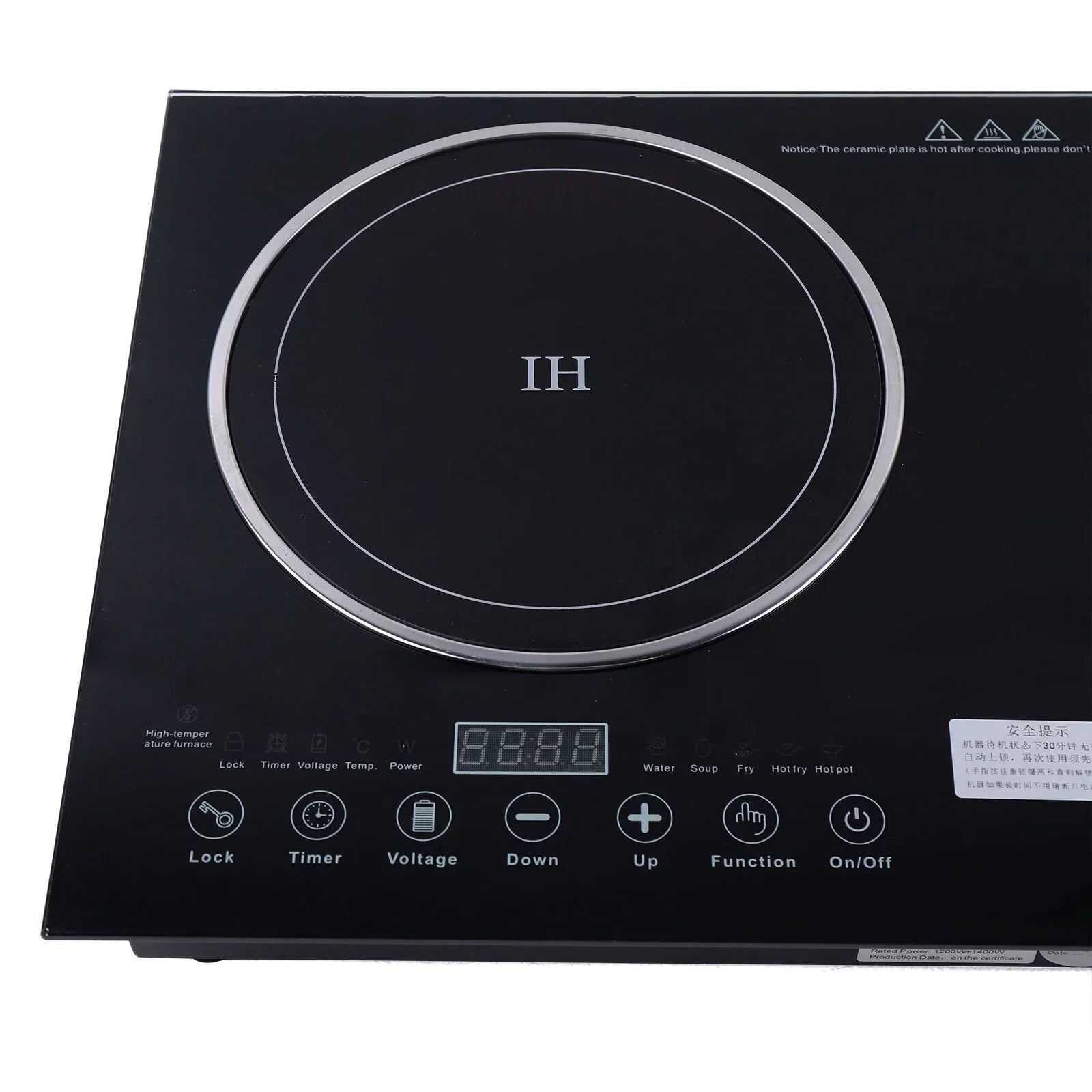 Digital Dual 1200W Burner Cooktop Sensor Cooker Touch ANQIDI Countertop Stove Cooker+1400W Ceramic Portable
