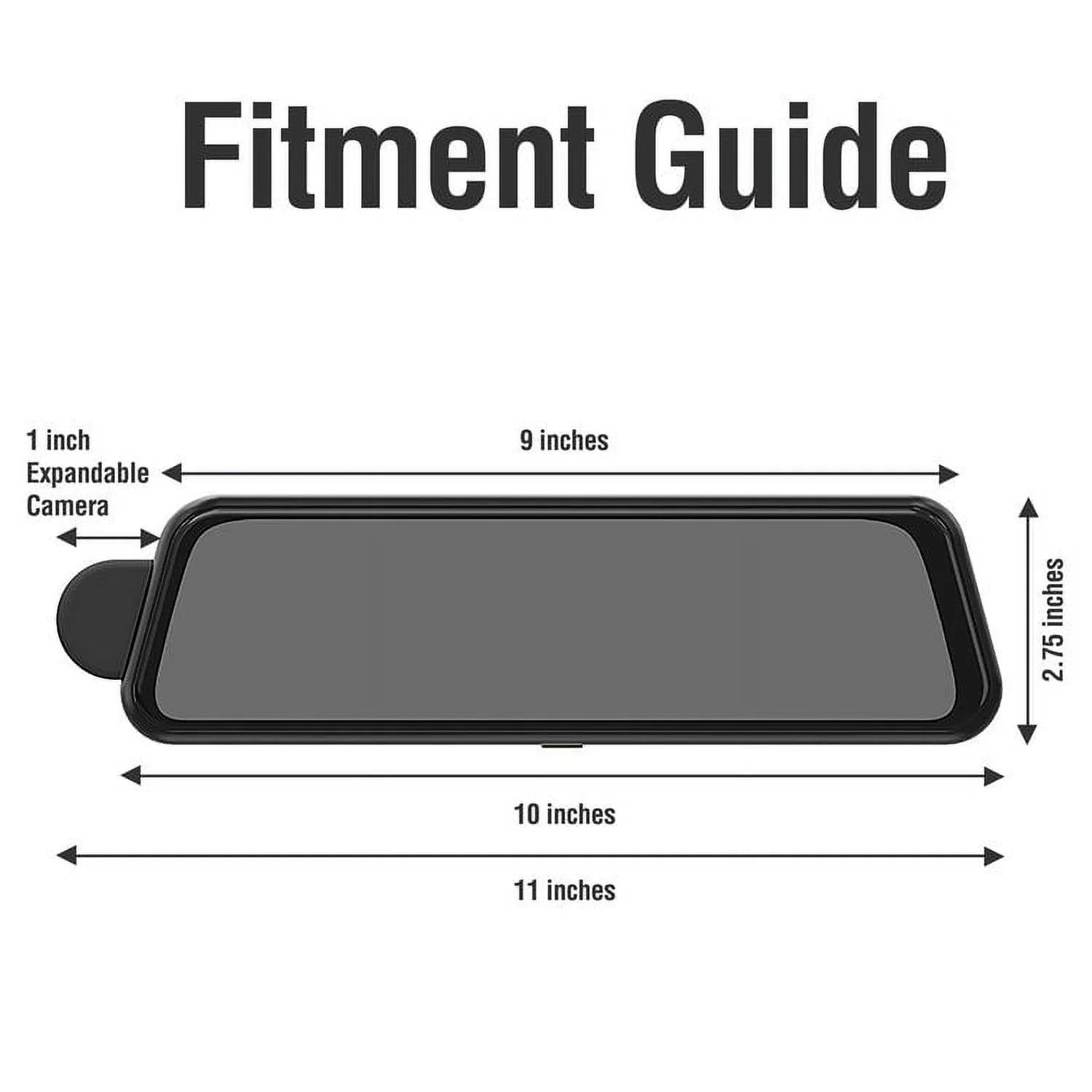 Mode, Rear, Mount GRDIAN Arc4K Rear-View Design Seamless Touchscreen, Magnetic and Camera, Front 10" Parking Mirror Dual-Channel