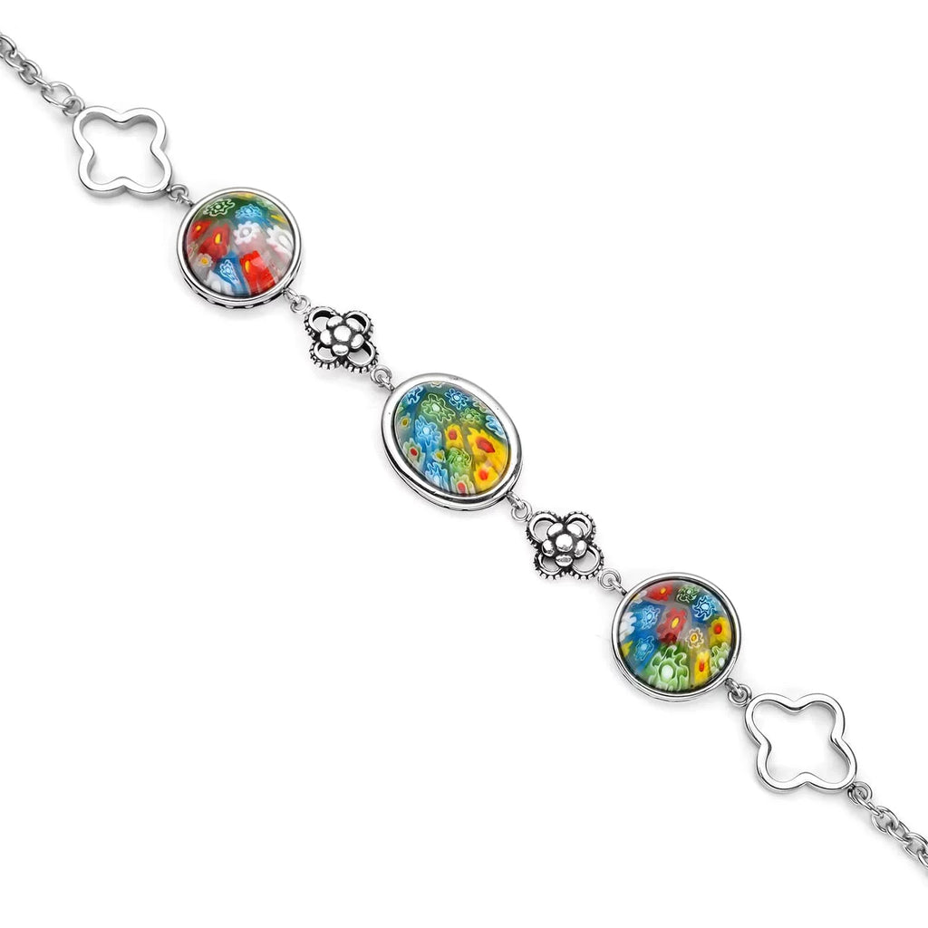for Stainless Steel 6.75" Mothers Day LC Glass Mom Bracelet Stylish Gifts for Women Jewelry Costume dimension Oval Unique Birthday Shop Fashion