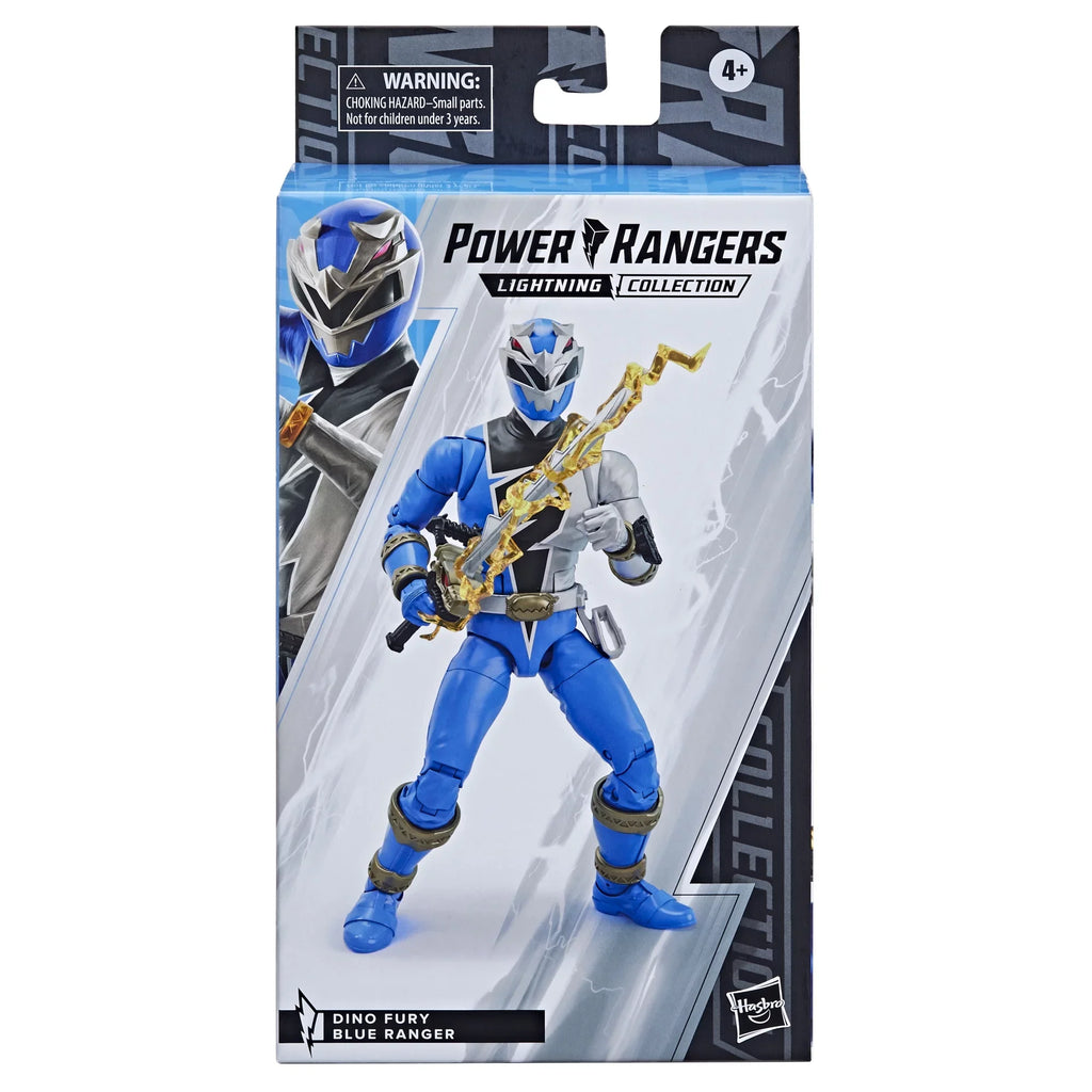 Power Dino Lightning with Toy Blue Collectible Action Rangers 6-inch Collection Premium Figure Fury Ranger Accessories