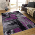 Allstar Drop-Stitch Rugs 11") (5' Rug Modern Weave Technique Contemporary 6' Purple x in Woven Purple