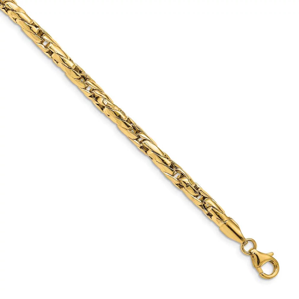 Link Gold Bracelet 14k Men's Polished Fancy