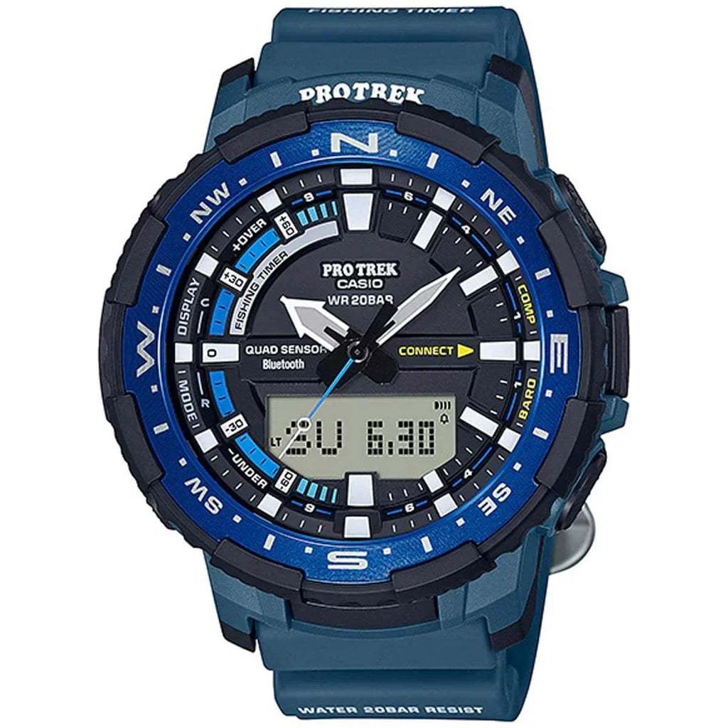 Casio Blue Trek Resin Pro Strap Men's Watch Ana-Digi PRTB70-2