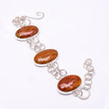 And And Adjustable Red Plated Red Bracelet Red Yellow And Yellow 7.99", Jasper Jasper Yellow Silver B_9205_388_49 Bracelet -Indonesia 925