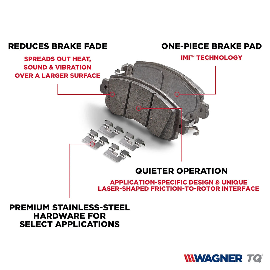 X5 select: 2000-2006 Semi-Metallic MX683 Wagner 2004-2010 Set Disc ThermoQuiet Fits X3, Brake Pad
