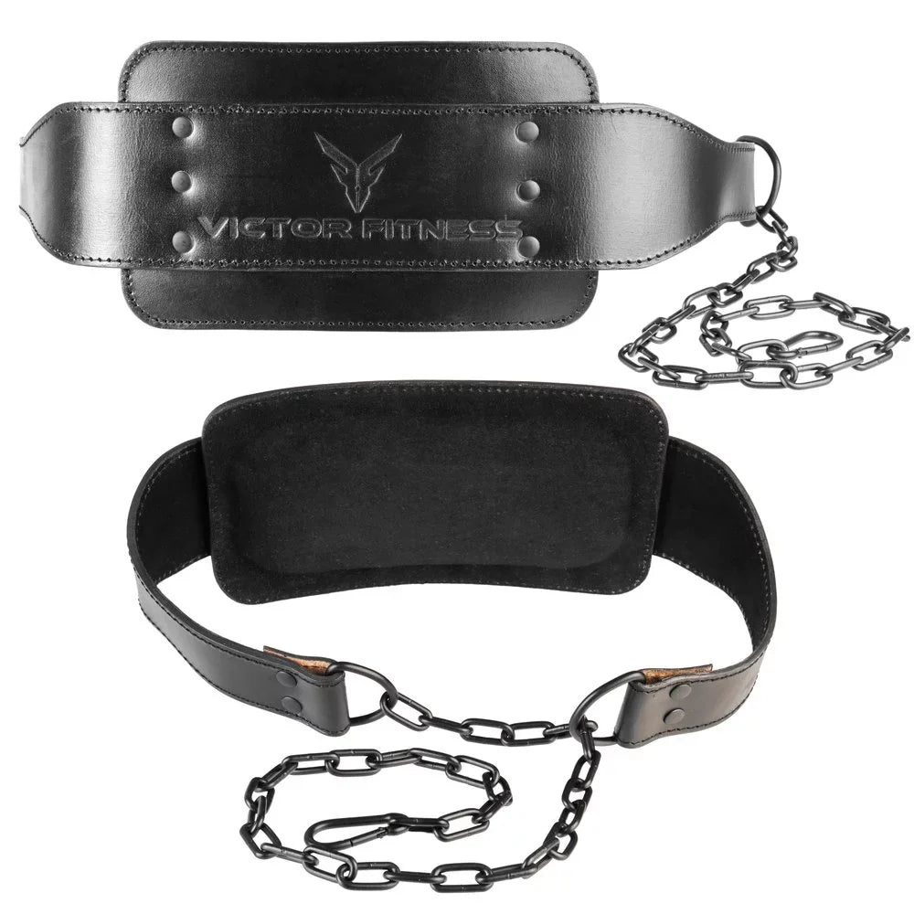 Steel Top-Grain 100% for Leather Vegetable Heavy-Duty Thick Men Chain Tanned with 7mm Victor Belt made with Women VFLDB Fitness Leather and Dip