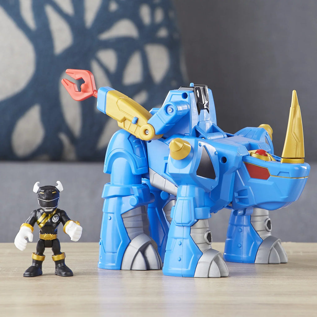 Morphin Heroes Rhino Power Black Ranger Playskool Rangers Zord & Zords