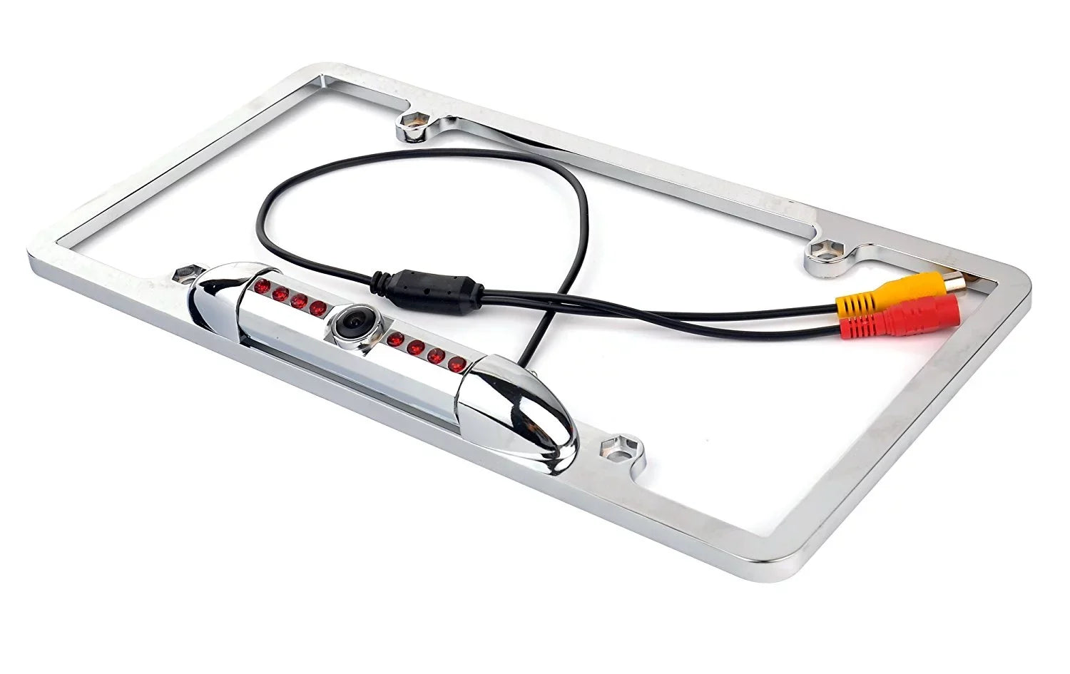 REAR VIEW NIGHT METAL FOR PIONEER AVIC-F50BT CAMERA - CHROME FRAME COLOR VISION