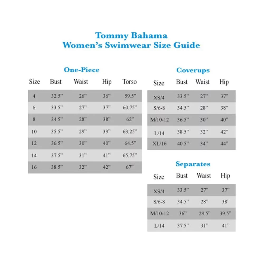 Wrap-Front Mare Womens Navy, Tommy Pearl One-Piece Bahama Swimsuit, 6