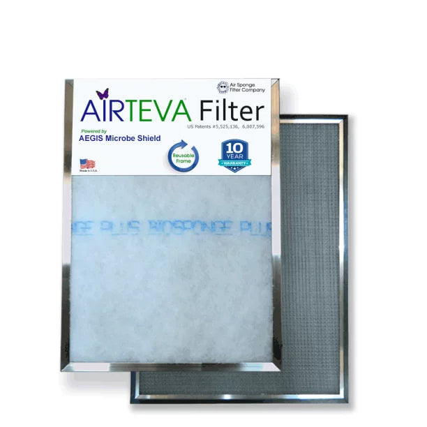 With x 1/2 1) 25 X Actual 1/2 Biosponge dimension: Plus (20 x Pad 24 3/4" Airteva 19 x (1) Furnace Replacement Filter AC,