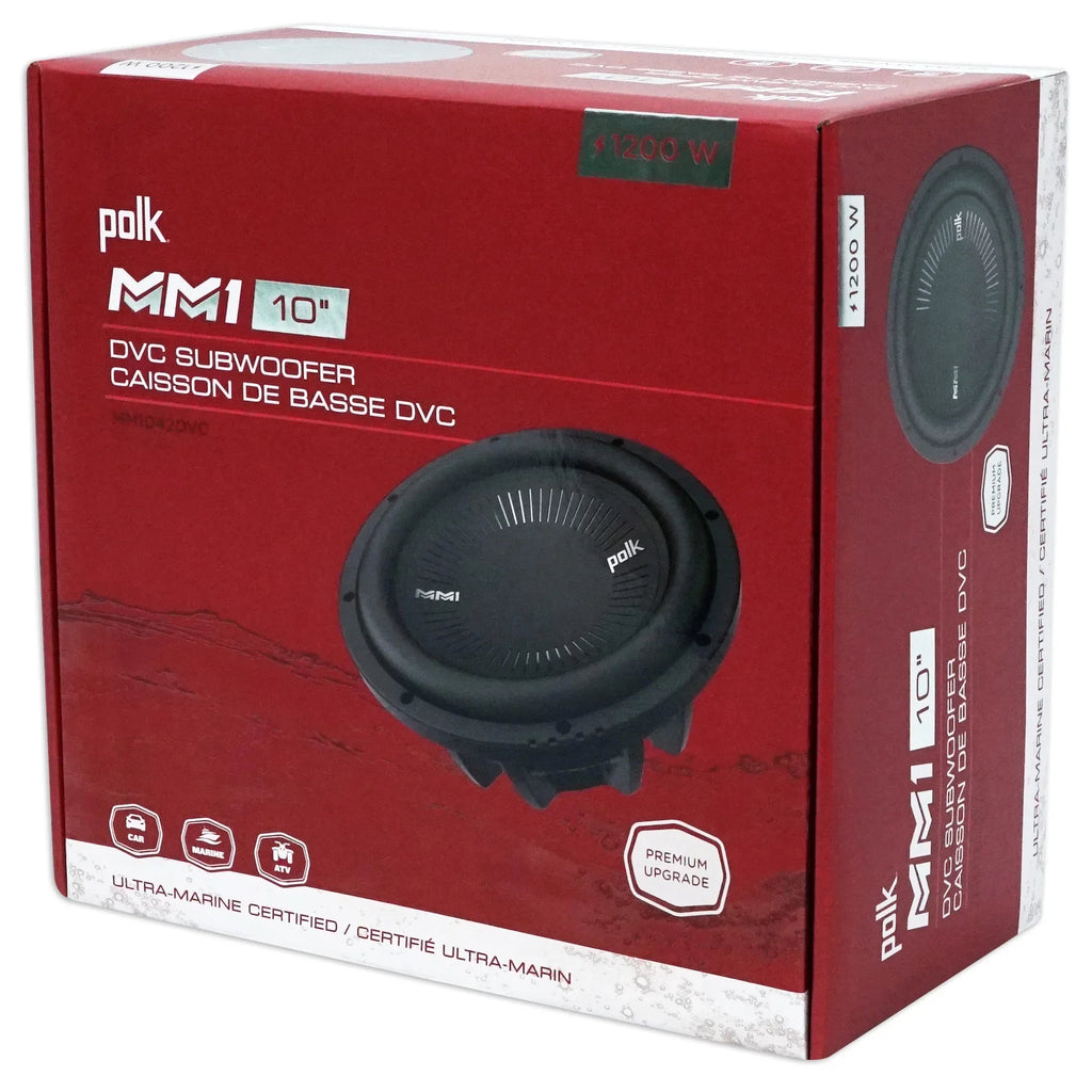 Enclosure+Rockmat Polk MM1042DVC Subwoofers+Sealed 2400w Audio Sub (2) 10” Box