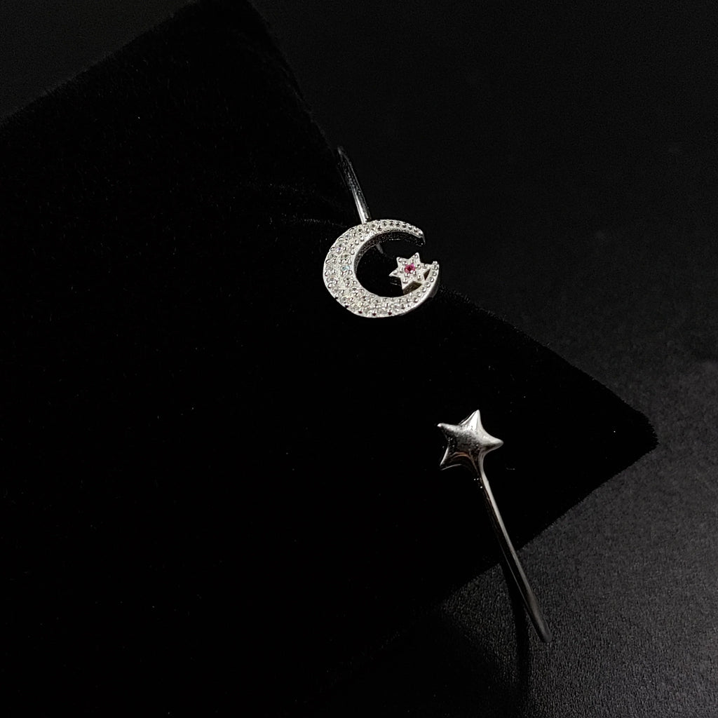 Star Best ended Adjustable Moon Solid Kada and design Celesticle Bracelet Open CZ cuff idea for Gift jewelry Handmade Girls Silver