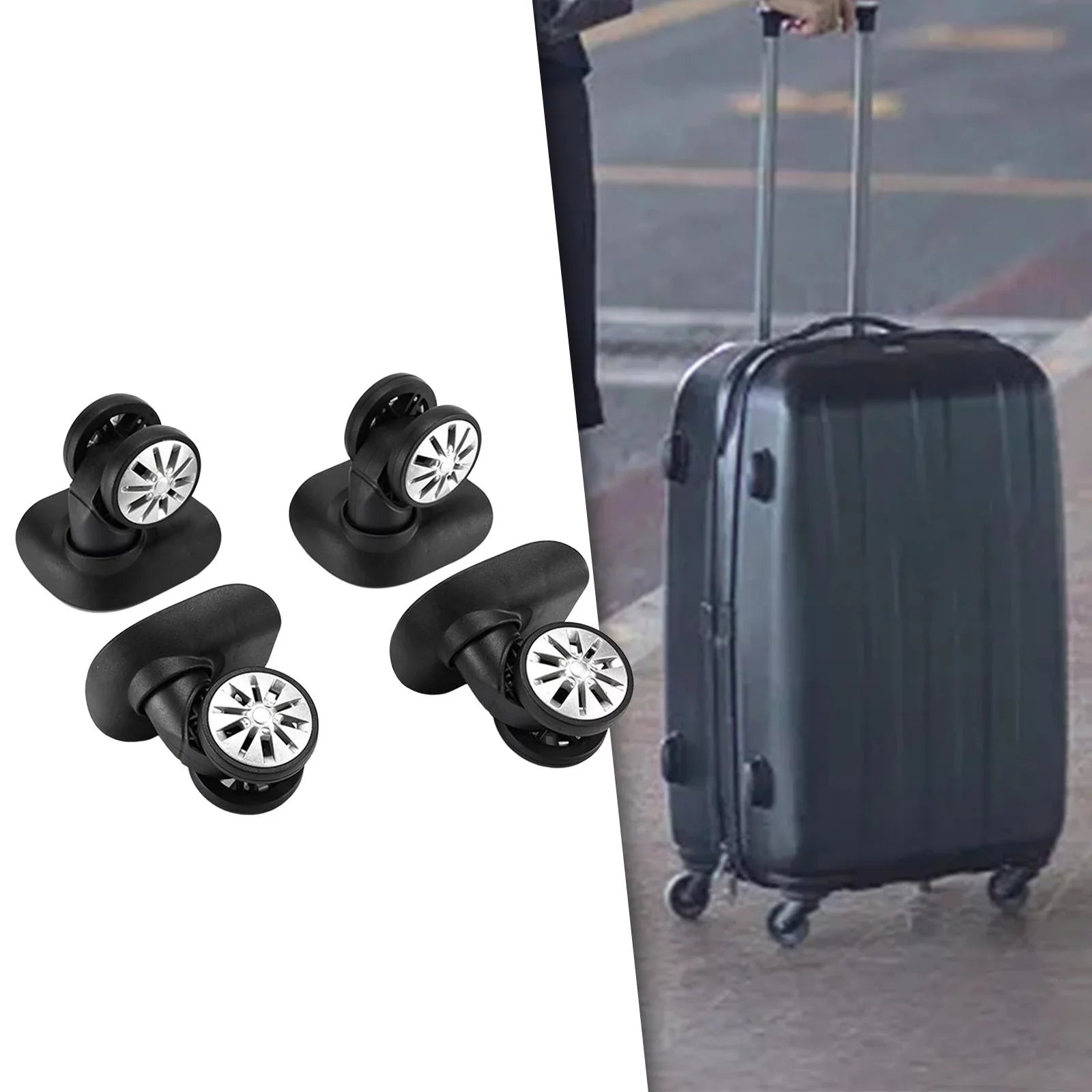 for Luggage Replacement Trolley Bag Case 4Pcs Wheels Caster Wheels Suitcase