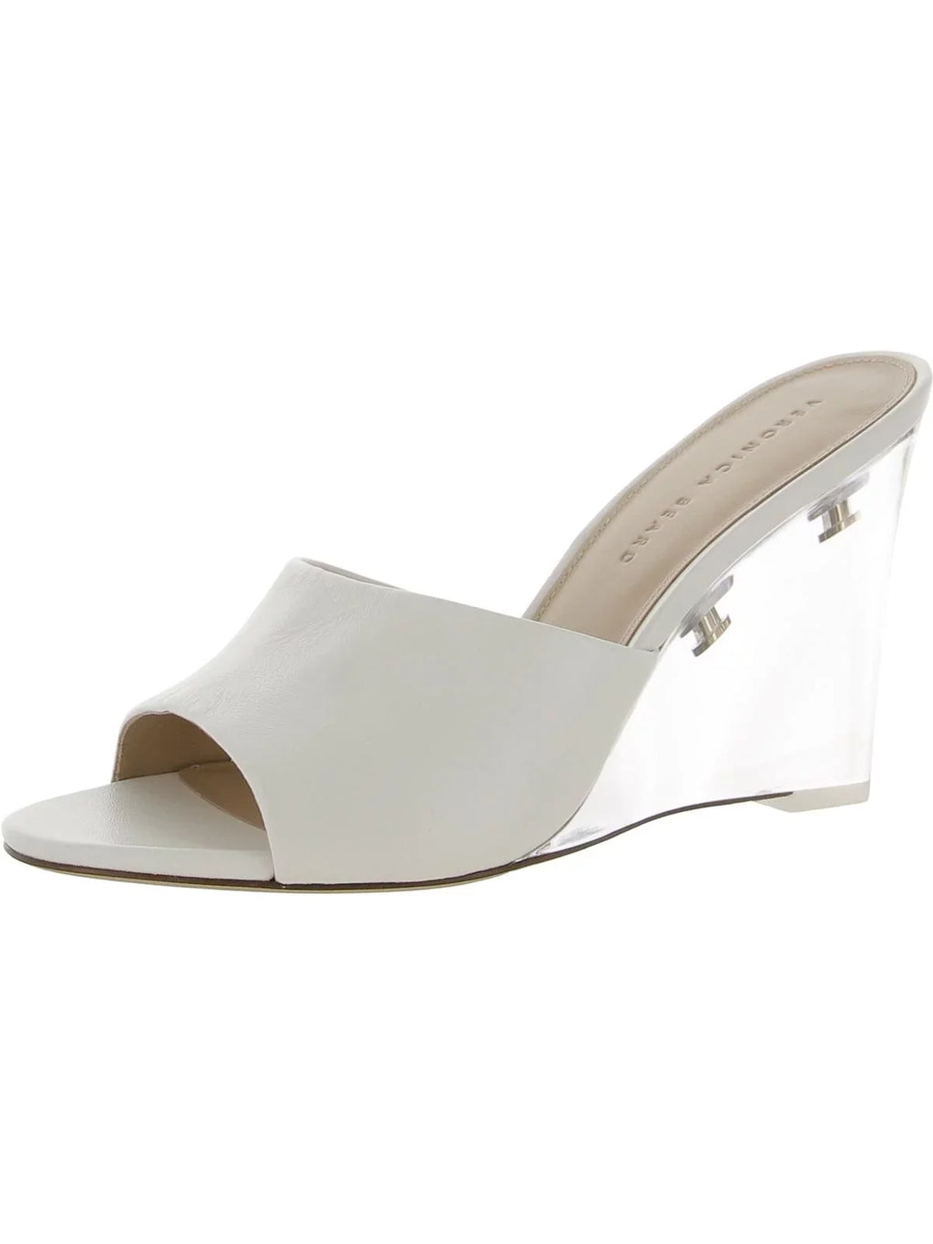Veronica On Wedge Lucite Beard Leather Dali Slip Womens Sandals