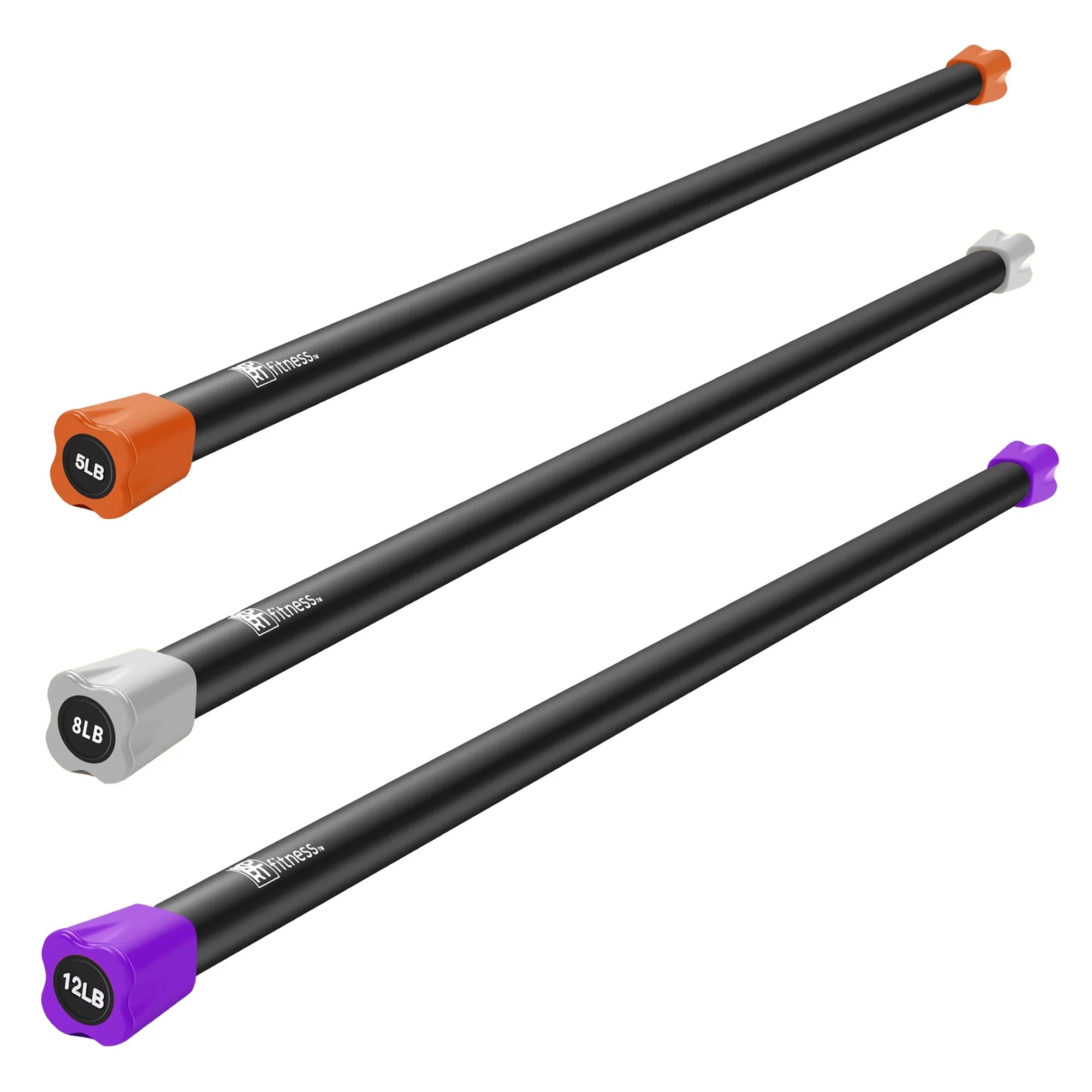 Foam Exercise Body With Aerobic Workout Total Fitness Bar Weight For Steel XPRT Padded 5lb+8lb+12lb