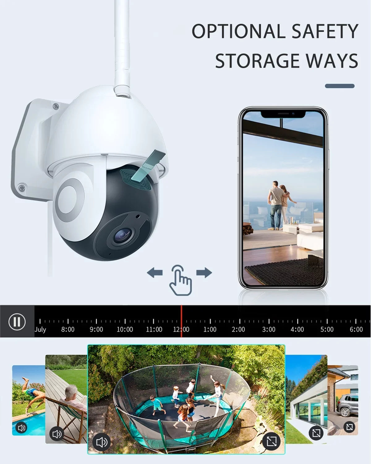 Floodlight Connection Surveillance Victure FC920B for Outdoo exterior/Courtyard/Farm Cameras,IP55 Waterproof,Motion-Activated,Wifi