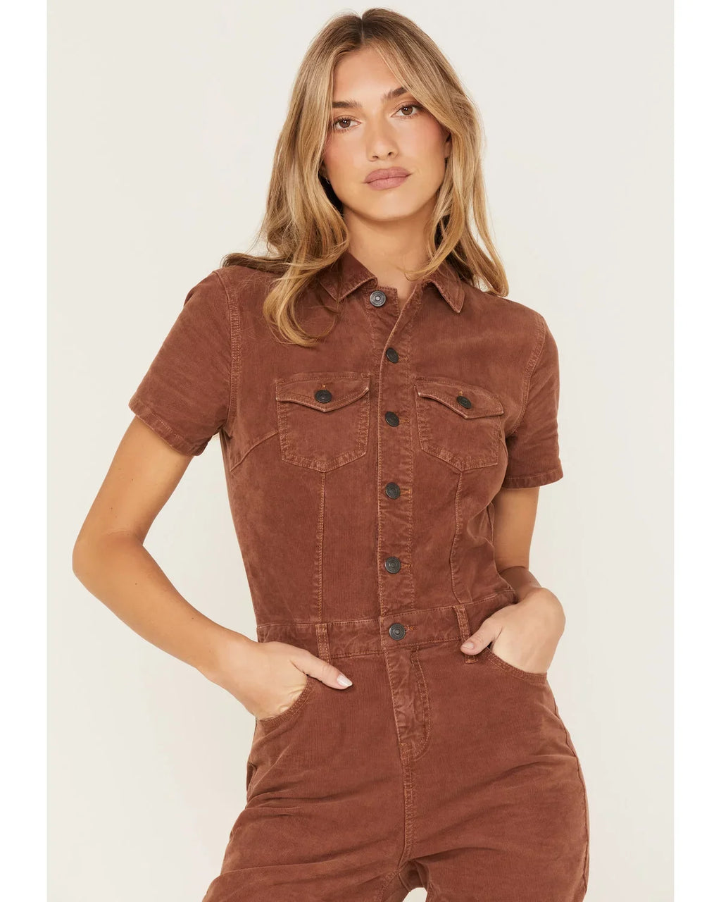 Corduroy Women's + Dark Jumpsuit Cleo US Brown Large Wolf