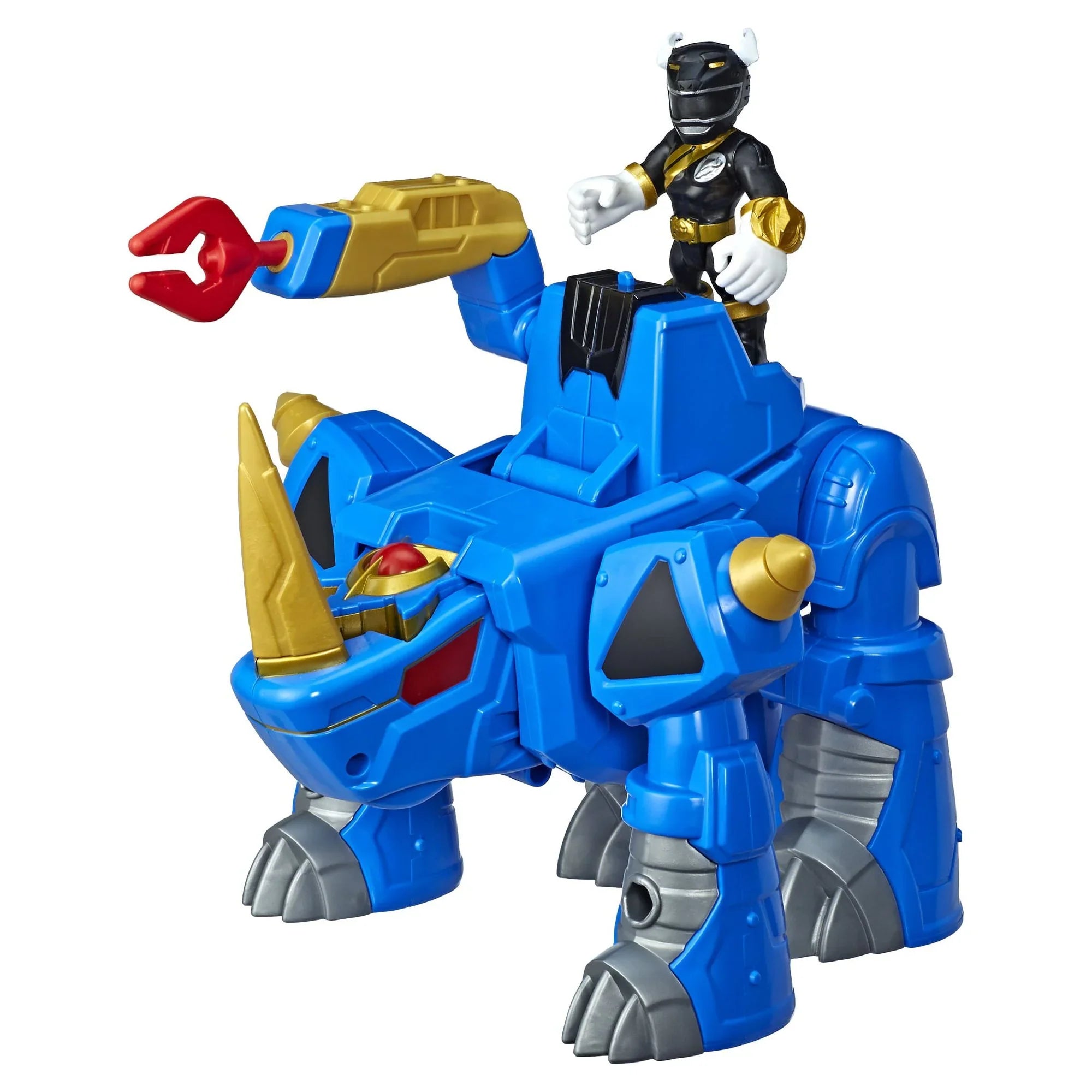 Morphin Heroes Rhino Power Black Ranger Playskool Rangers Zord & Zords