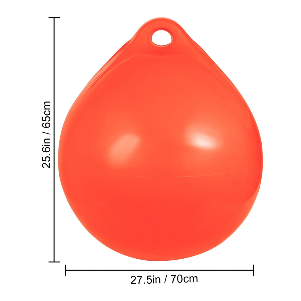 Anchoring, Boat Ball, Heavy-Duty 27in Buoy, BENTISM Vinyl Marking, Orange Fishing, Boat Inflatable Rafting, Marine-Grade Diameter Buoy, Round Marker Buoy Mooring