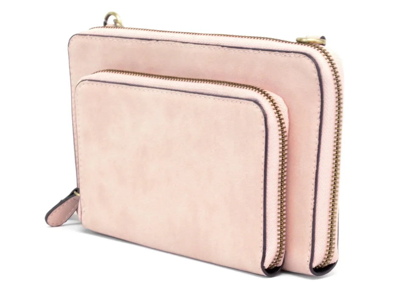 Mini Barely Pink, Women's Joy Wristlet Zip One-dimension Susan Brushed Bag, Convertible